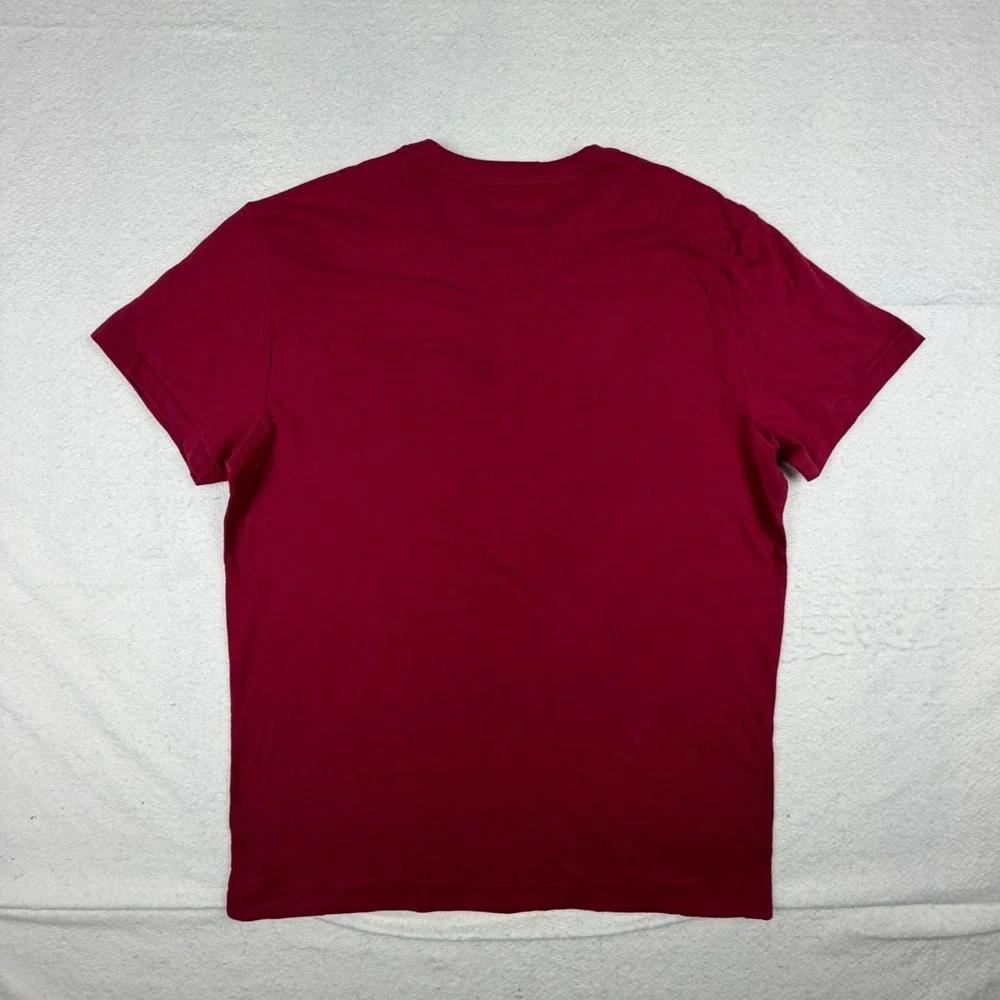 Aeropostale Mens Red Graphic T-Shirt NYC Athl Div Logo Tee Size L 5478